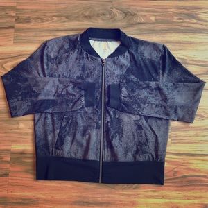 Lucy Lightweight Bomber ~ Black & Gray